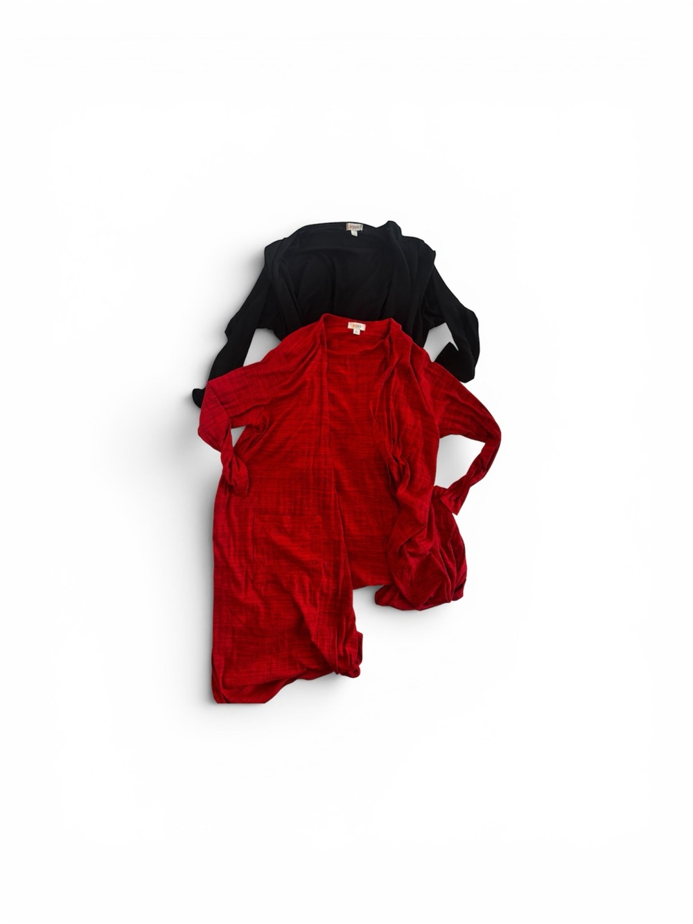 LuLaRoe Women’s Cardigan Bundle in Black/Tomato Red Sz 2XL - Picture 2 of 9